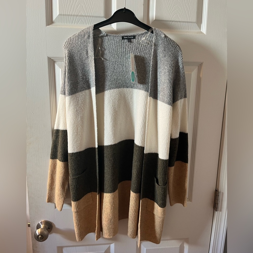 Pink Clover cardigan- new!  Medium